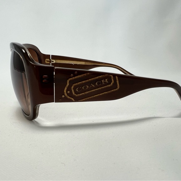 Coach Large Brown Square Sunglasses with Case - Frames Only - Picture 6 of 11